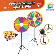 Fortune Wheel Stand | Spin Wheel | Lucky Draw Spin Wheel with Printing  (FREE Design)