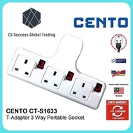 🔥Hot Product🔥 CENTO 3 GANG (CT-S1633) / 4 GANG (CT-S1634) T ADAPTOR PORTABLE SOCKET WITH SURGE PROTE