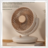 Desktop Fan Table Fan Portable 3 Geas Adjustable Shaking Head Fan Usb Rechargeable Outdoor Library YO