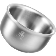 GRUTTI Stainless Steel Shaving Bowl, 4.13 Inch (10.5cm) Rust-Free Shaving Soap Dish, Easy to Clean S