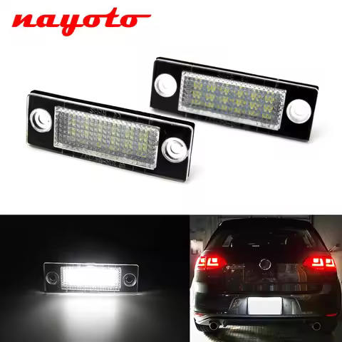 2pcs LED Number License Plate Light 3B5943021 3B5998026 3B5998026A for VW Passat B5.5 B6 Caddy Golf 