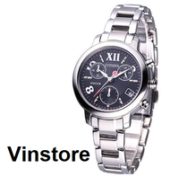 [Vinstore] Citizen Wicca Eco-Drive Solar Chronograph Stainless Steel Women Watch FB1160-53E