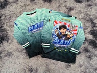 เสื้อปลาทูสองเข่ง ไซส์เด็ก ผ้ามันสกรีนลาย แขนยาว คอกลม