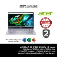 ACER Swift GO SFG14-41-R3ZM 14" Laptop Pure Silver (R7-7730U, 16GB LPDDR4X, 512GB, Radeon, Win11H, O