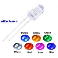 LED 5MM White with Colour ( Pack of 10 PCS )