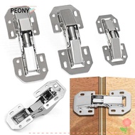 PEONIES Spring Hinges, No Pre-drilled 90 Degree Cabinet Hinge, Noiseless Concealed Soft Close Hidden