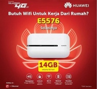 Huawei E5576 Mifi Modem 4G Free Telkomsel 14Gb - Putih