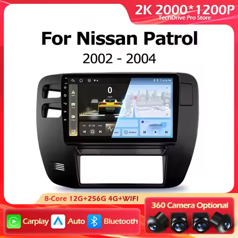 Android 15 For Nissan Patrol V5 Y61 2002-2004 LHD Auto Wireless CarPlay Lntelligent Multimedia Touch
