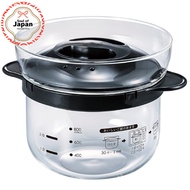 HARIO Glass Rice Cooker 1-2 Cups Microwave Safe Black XRCN-2-B【Direct from Japan】