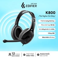 Tai nghe chụp tai có mic EDIFIER USB K800 | Chống ồn | Chân cắm USB | Kích thước gọn nhẹ | Bảo hành