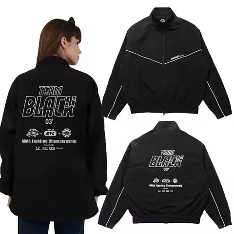 Anime Jinx Manhwa Team Black Jaekyung Cosplay Coat Costume MMA Fighting Championship Unisex Black Zi