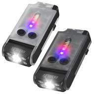 BORUiT V30 900LM UV LED EDC Flashlight Type-C Rechargeable Power Bank Work Light with Magnetic Buzze