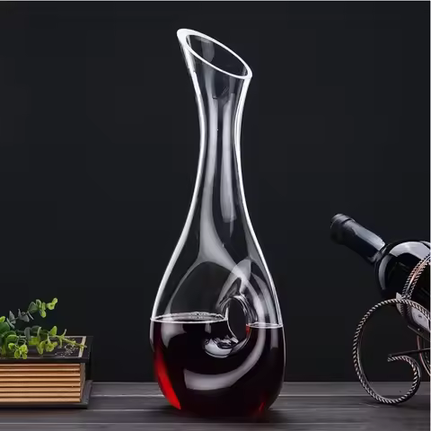 Wine Decanter Lead-free Crystal Glass Wine Decanter Home Bars Champagne Pourer Snail Shaped Decanter