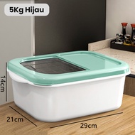 Inaso Tempat Beras Kotak Penyimpanan Beras Rice Box Storage Wadah Kacang Makanan Serbagun HSB148