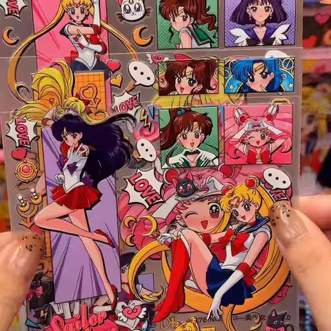 Sailor Moon Jelly 3D 5D Planner Decorative Stickers, Nail Stickers, Notebook, Camera, and Phone Stic