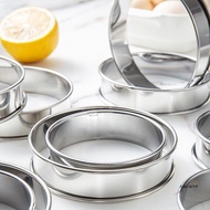 CMinYP 8/9/10CM English Muffin Rings Crumpet Rings Double Rolled Tart Ring Round Stainless Steel Muf