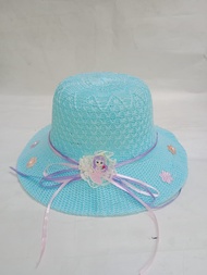 MAY STAR Topi pantai anak panda pita polkadot import T86