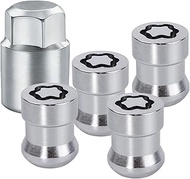 Wheel Lock Lug Nut Set, Cone Seat Chrome Locking Lug Nuts Set with Key, Anti-Theft Honda Wheel Locks