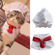 YGBG Cat Chef Hat Set, Cosplay Props Pet Accessories Pet Cooking King Hat,  Polyester Pet Hat Pet