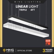 Linear Pendant Lamp Light LED Office Light T8 Casing Kalimantang 2FT 4FT Tube Ceiling Lighting Lampu