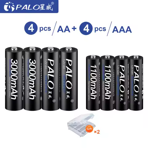 1.2V Ni-MH AA Rechargeable Battery 3000mAh+ AAA Battery 1100mAh rechargeable AAA batteries 3A Batter