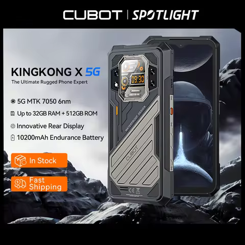 CUBOT KINGKONG X, Rugged Smartphone 5G, 32GB RAM(16GB+16GB), 256/512GB ROM, 10200mAh, 6.583-Inch 120