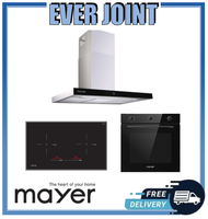 Mayer MMIHB752CS [75cm] 2 Zone Hybrid Hob with Slider + Mayer MMCH407I [90cm] Chimney Hood + Mayer MMDO8R [60cm] Built-in Oven with Smoke Ventilation System Bundle Deal