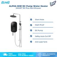 ALPHA 55W DC Pump Water Heater SMART 18i Plus RainShower | Energy Saving Mode | Slash Proof | Safety Thermal-Cut Off | Shock Proof | Silent Mode | Cooper Heater | Anti-Leak Tank | Water Heater with 1 Year Warranty