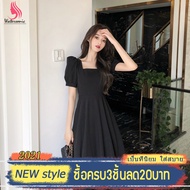 2021Newกระโปรงยาว blackชุดเดรส,ชุดเดรสแขนสั้นแฟชั่นหลวมหรูหรา ทรงสวยเข้ารูป เป็นที่นิยม รับประกันคุณ