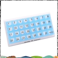 Monthly Pill Organizer 31 Compartments, 1 Per Day, 4 Week Full Month 31 Day Pill Organizer,Blue