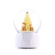 光輝聖誕樹 水晶球音樂盒 情人生日聖誕交換禮物麋鹿燈光設計