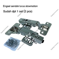 1 SET Hinge Spoon Slow Motion Soft Close Hydraulic Clip On Straight