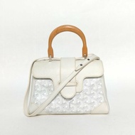 GOYARD SAIGON西貢Mini20白色牛皮/PVC肩背包