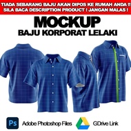 Corporate Shirt Mockup, Baju Korporat Mockup for Photoshop