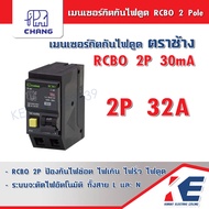 CHANG เบรคเกอร์กันดูด 2P 32A 50A 63A RCBO Plug-on กันดูด ช้าง ตราช้าง เบรคเกอร์กันไฟดูด เมนกันดูด เม