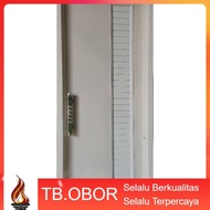 Pintu Kamar Mandi PVC Motif Aluminium Garis Putih Full Panel Minimalis