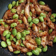 Sambal Cumi Petai Pedas Khas Indonesia, Ready To eat, Halal 100%