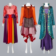 W Movie Sanderson Sisters Cosplay Costume Witch Outfits Halloween Carnival Party Hocus Pocus Cospla