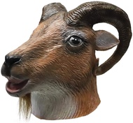 NEW Goat Antelope Animal Head Mask Full Head Halloween Party Costumes Fancy Dress Carnival Party Lat