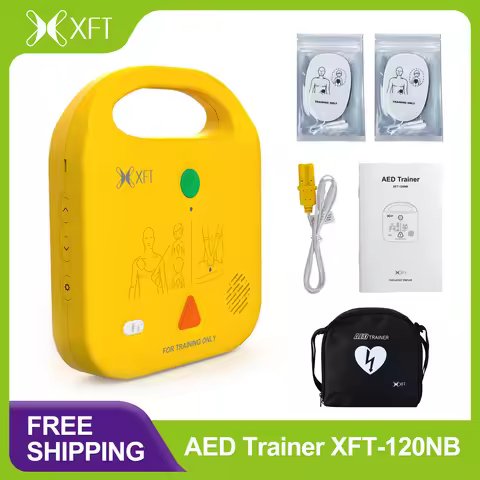 AED Trainer, XFT AED Trainer Device with 5 Training Modes, AED Training Kit with Voice Prompts (4 La