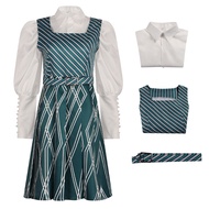 NEW Movie Wicked Cosplay Witches Costume Elphaba Nessarose Cosplay Women Striped School Uniform Dail