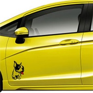 DOG CAR STICKER DOG CUTTING STICKER COOL CAR DOOR