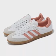 adidas 休閒鞋 Samba OG W 女鞋 白 粉紅 粉橘 德訓鞋 復古 麂皮 愛迪達 IG5932