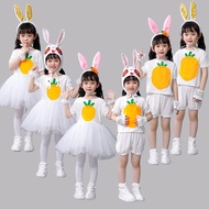 Ready Stock Children's Bunny Costume Animal Costume Kindergarten Bunny Dance Costume Bunny Stage Cos