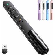QUI Presentation Clicker for PowerPoint, RF 2.4GHz USB Wireless Presenter Remote with Volume Control