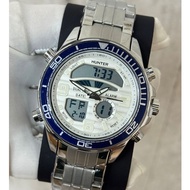 HD3161 HUNTER DIAMOND JAM ANALOG DIGITAL + JAM TANGAN LELAKI