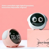 LED Emoji Alarm Clock with Temperature Display - Night Light USB Charging Multi-Function
