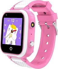 4G Smart Watch for Kids with GPS Tracker Two Way Calling, Text Voice &amp; Video Chat, SOS, WiFi, Waterproof Touch Screen Wrist Watch Suitable for 4-12 Boys Girls Birthday Gifts. (Pink)