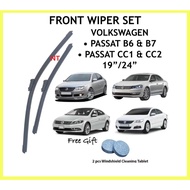 VOLKSWAGEN PASSAT B6 B7 CC1 CC2 JAPAN TECHNOLOGY WIPER BLADE SET 19'' / 24'' FREE WINDSHIELD CLEANIN
