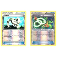 English Pokemon Eco Arm - 71/98 /Sceptile Spirit Link - 80/98 - Uncommon Reverse Holo XY: Ancient Or